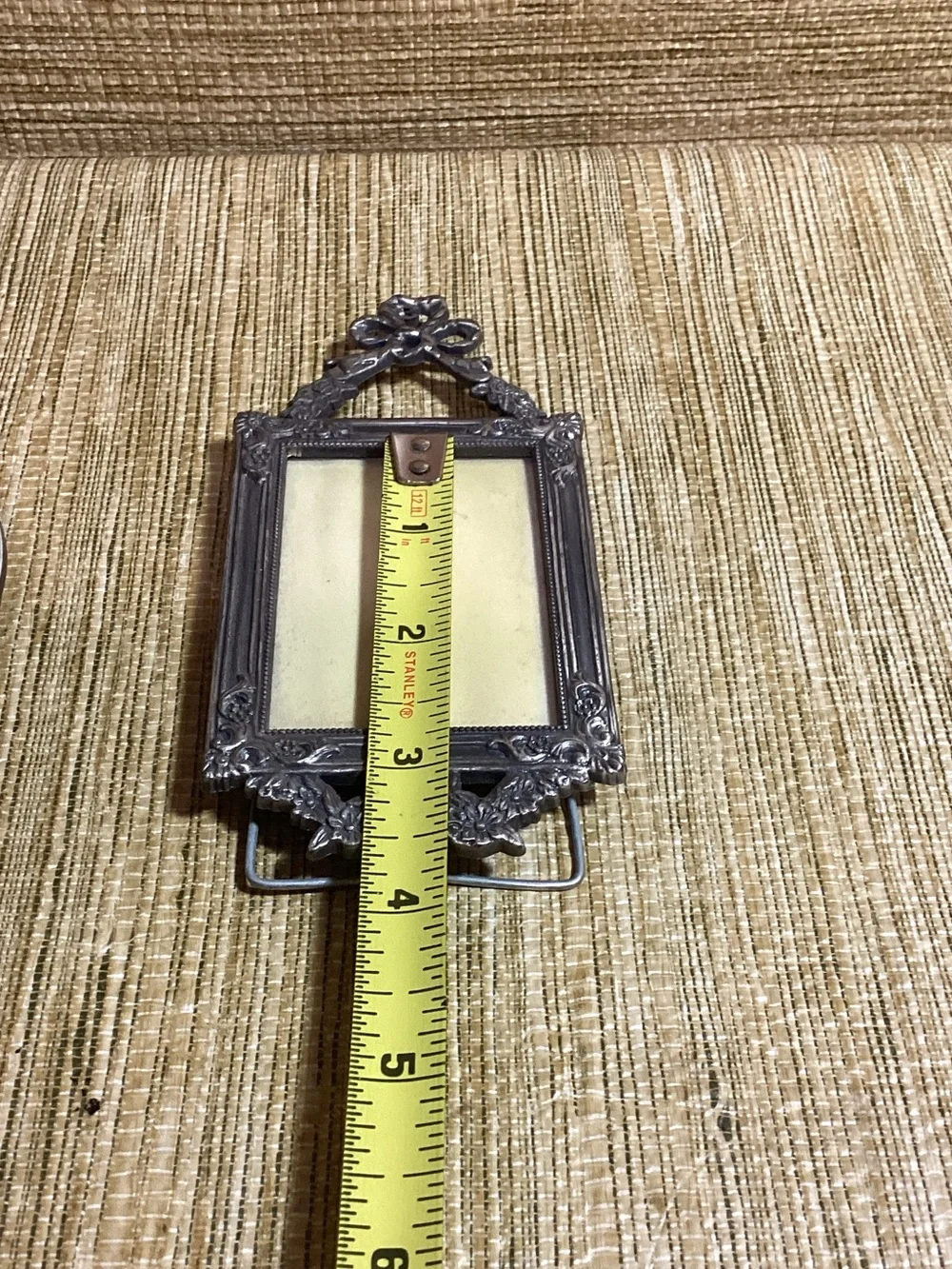 Ornate Silver-Tone Decorative Photo Frames - Bow Accent